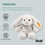 Steiff Hoppie Hase 18 cm hellgrau, Plüschtier Hase mit Schlappohren, Soft Cuddly Friends, flauschiges Stofftier zum Kn – Bild 3