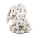 Steiff Hoppie Hase 18 cm hellgrau, Plüschtier Hase mit Schlappohren, Soft Cuddly Friends, flauschiges Stofftier zum Kn – Bild 5