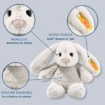 Steiff Hoppie Hase 18 cm hellgrau, Plüschtier Hase mit Schlappohren, Soft Cuddly Friends, flauschiges Stofftier zum Kn – Bild 4