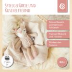 Bieco Kuscheltier Reh Ella mit Rassel | Baby Kuscheltier ab 0 Monate Stofftier Baby Plüschtier Rer – Bild 7