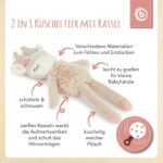 Bieco Kuscheltier Reh Ella mit Rassel | Baby Kuscheltier ab 0 Monate Stofftier Baby Plüschtier Rer – Bild 6