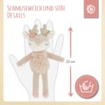 Bieco Kuscheltier Reh Ella mit Rassel | Baby Kuscheltier ab 0 Monate Stofftier Baby Plüschtier Rer – Bild 5